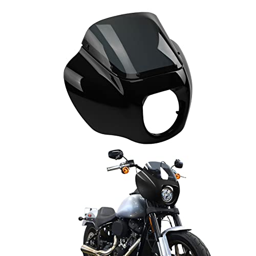 Image of TCMT Front Headlight Quarter Fairing Windshield Fit For Harley Softail Low Rider FXLR S FXLRS 2018-2025 Street Bob FXBB FXBBS 2018-2025 Softail Standard FXST 2020-2024