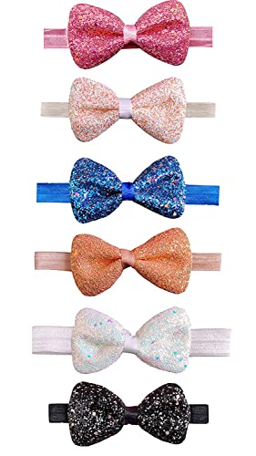 ANNACREATIONS Premium Designer Soft Bow Hairband Headband For Baby And Girls Pack Of 6 Pcs - Image 6