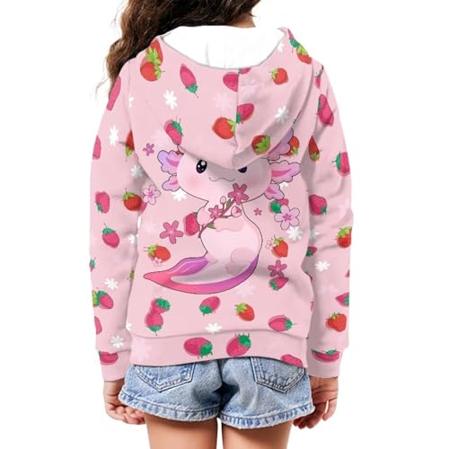 Suobstales Full-Zip Hoodie for Kids Girls Hooded Sweatshirt Long Sleeve Jacket Fall Outwear Coat With Pockets2