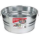 Behrens 2GS 15 Gallon Round Galvanized Steel Tub (Pack of 3)