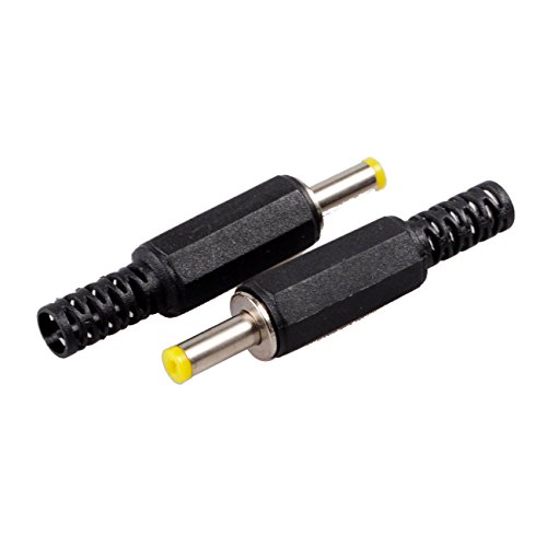 Conwork 10-Pack 4.0mm x 1.7mm Male DC Power Socket Jack Solder Connector Adapter