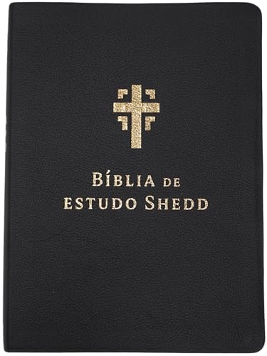 Bíblia de estudo Shedd - couro legítimo preto