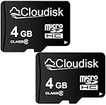 2Pack Micro SD Card 4GB Flash Memory Card C6 Micro SDHC with SD Adapter, TF-Black-2