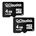 Produktbild Cloudisk 2Pack Micro SD-Karte MicroSD-Speicherkarte mit SD-Kartenadapter (2Pack 4GB)