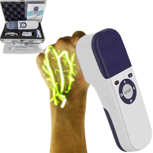 Visor vascular inalámbrico con sensores infrarrojos duales, 7 modos de adaptación de la piel y diseño ergonómico para una fácil detección de venas en el hogar y el hospital