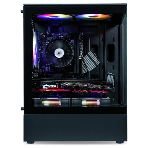 Image of ViprTech Stryker 1.0 Gaming PC - Intel i5-9400F (4.1GHz Turbo), AMD RX 580 8GB, 16GB DDR4, 500GB SSD, WiFi BT, Win 11 Pro, RGB, Desktop Computer Prebuilt, Black