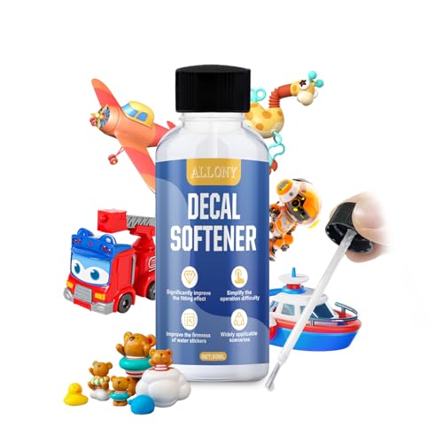 Allony Decal Softener, Colla Modellismo, Colla per Plastica Decal Soft, Liquido per L'applicazione Delle Decals, Crea Decalcomanie Lisce e Senza Pieghe, Adatto per Modelli con Dettagli Complessi
