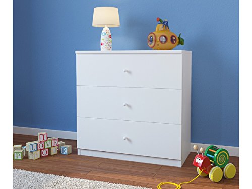 Belivin® Kommode passend zum Kinderzimmer Milano