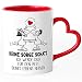 Produktbild SpecialMe® Kaffeetasse Herz-Henkel Liebe Spruch keine Sorge Schatz ich werde dich für den Rest deines Lebens nerven rot Herz-Tasse