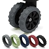 Rosaerpy Fundas para ruedas de equipaje, 16 unidades, fundas protectoras para ruedas para 8 maletas giratorias, Gris, Wheels with diameter between 1.9-2.7Inch (5-7cm)
