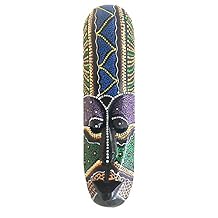 OMA African Mask Lucky In Love Aboriginal Style Hand Painted Wooden Mask Wall Hanging Decor