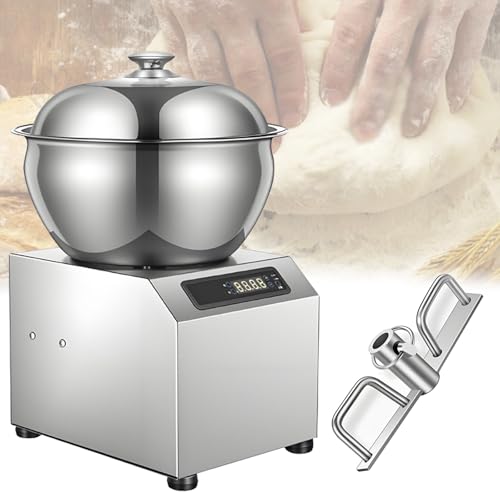 Máquina mezcladora eléctrica de masa, dispositivo mezclador de acero inoxidable con lavabo desmontable, temporizador de 30 minutos, adecuado para uso doméstico y comercial