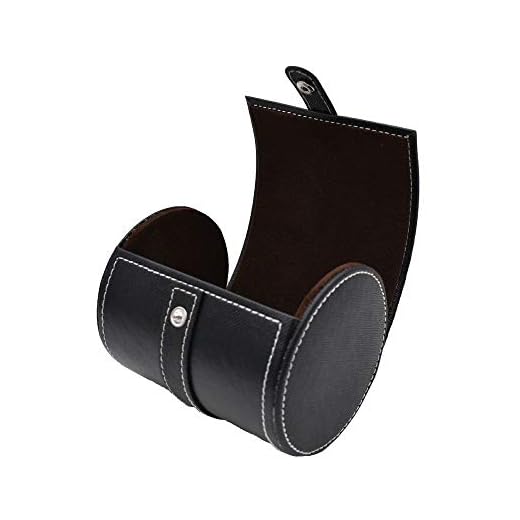 Men’s Tie Case Necktie Storage Box for Travel-Tie Travel Case Roll -Perfect Business Gift-Faux Leather Necktie Anti-Wrinkle Storage Case