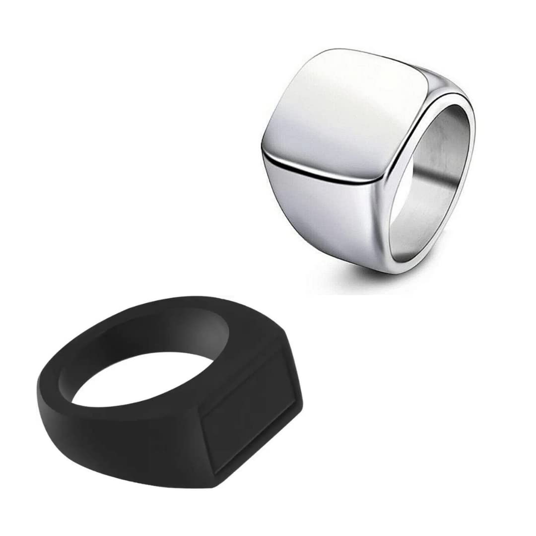 BELLINA Combo Ring Set For Boys And Men | Stainless Steel Alloy Trending Ring For Boys And Men (Pack of 2) (B09ZPMBFJY) Amazon Price History, Amazon Price Tracker