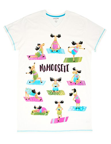 Little Blue House by Hatley Hop into Bed Women's V-Neck Sleepshirt,Namoosete,One Size