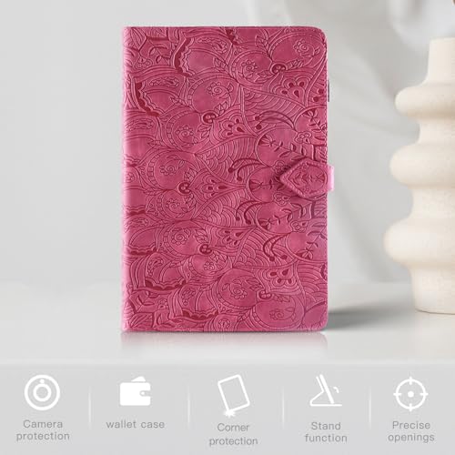 Vine Funda para for ipad 11 inch case(2025 11 Inch), Soft Touch Premium Faux Leather Made with Card Slots, Water-Proof Precise Cutouts Compatible with ipad case 10th Generation(10.9 Inch) Pink by Zephyrfree - Image 6