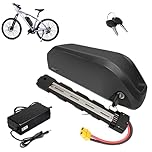 HJGHY 36V 48V Lithium Battery Pack 10Ah 15Ah 20Ah 24Ah Down Tube Battery with Charger and Switch Replacement Lithium Batteries for 350W-1000W Motor,48v10ah