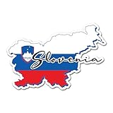 2 pegatinas de vinilo con la bandera de Eslovenia de 10 cm, mapa de Eslovenia, viajes, vacaciones, mundo, país, geografía, escuela, ubicación, calcomanía #82952