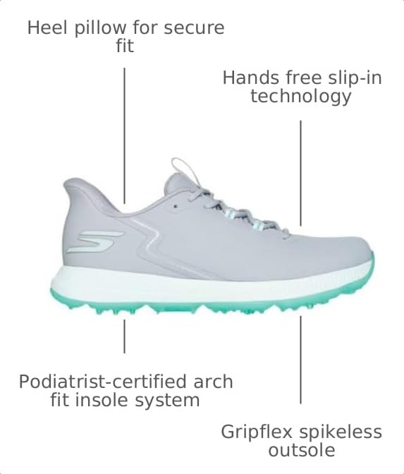 Image of Skechers GO GOLF Elite 6 Slip-in Archfit Spikeless Golf Shoe