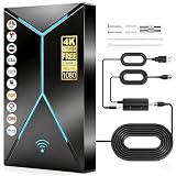 2026 Upgraded TV Antenna, 3500+ Miles Long Range HDTV Antenna with Signal Booster, Supports 4K 8K 1080p for Indoor/Outdoor, 26FT Coaxial Cable Compatible with Smart & Older TVs