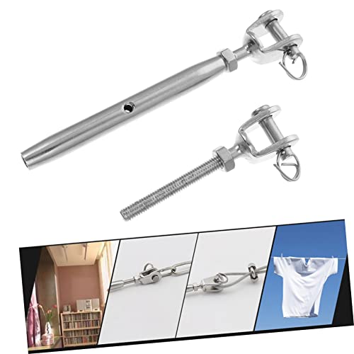 Ajustador de Cable Tornillo Tensor de Cuerpo Cerrado de Acero Inoxidable para Tensado de Cables y Resistente a la Corrosión para Aparejos y Cuerda de Carpa miniatura 5