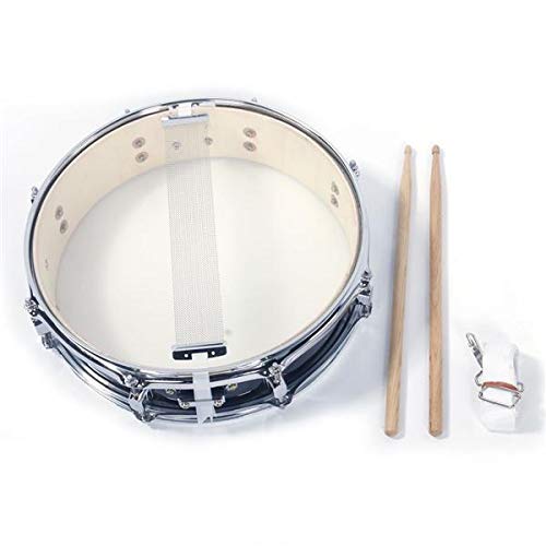 13x3.5 Inch Professional Snare Drum Kit with Drumsticks, Drum Key & Adjustable Strap, High-Tension Practice Snare for Stage & Studio Performance, Durable Metal Frame Drumming Set
