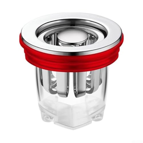 Honseadek Siphon de sol pour salle de bain - Anti-odeur - Baignoire - Filtre d'évier de cuisine -...