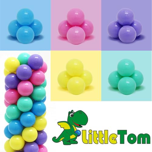 LittleTom Ab Null: 50 Bunte Bälle für Bällebad Baby Spielbälle 5,5cm - Indoor Outdoor Spielzeug für Spielzelt Spieltunnel Bällebad Kinder Plastikbälle Klein - Babyspielzeug Bällchenbad für Babys