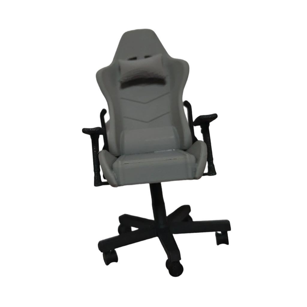 BNF®1:12 Computer Gaming Chair Mini Desk Chair for Miniature Scene Architectural Gray|Toys & Hobbies-image-42