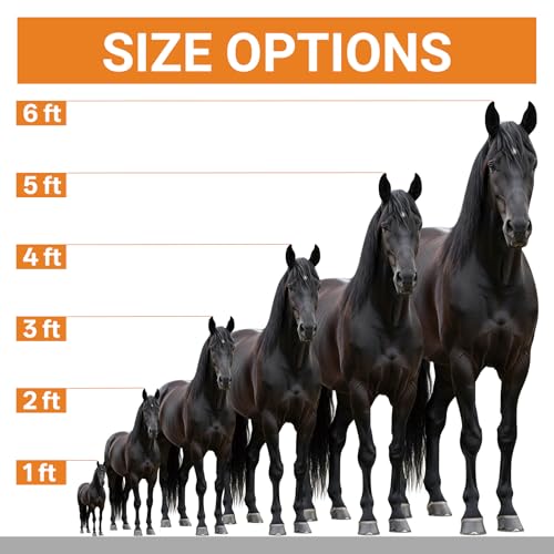 Image of Black Horse 3FT Life Size Cardboard Cutout, Animal Standup, 1 PC | Fun Animal Standup for Events, Party Decor, Birthdays, Photos, Photo Booth, Wall Decor, Holiday Gifts