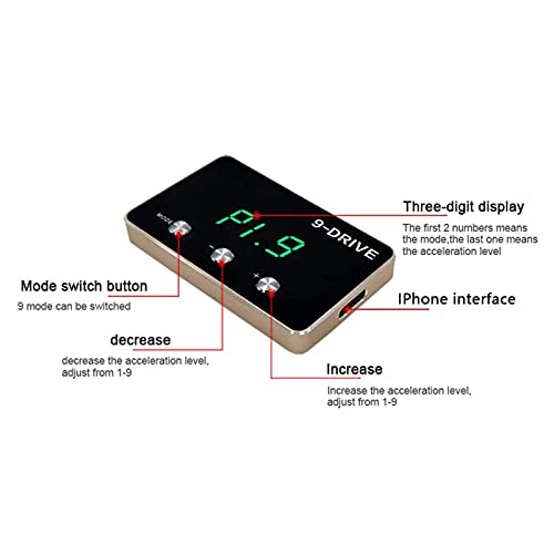 Throttle Response Controller,9 Drive 9-Mode Universal Electronic Throttle Controller for JEEP JK Dodge RAM 1500