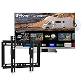 SYLVOX 22' Wohnmobil Fernseher mit DVD-Player, 12V Smart TV 1080P Full HD, Google TV, Rahmenloser DC/AC Powered Television mit WiFi, Bluetooth, HDMI, USB | Triple-Tuner für Wohnwagen, Camping & LKW