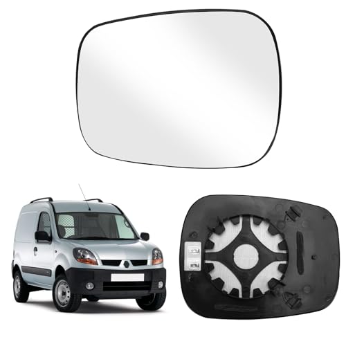 Verre de Rétroviseur Remplacement pour Renault Kangoo I 2004-2009, Rétroviseur Extérieur Chauffant Verre de Rétroviseur Sphérique Gauche ou Droit (Droit)