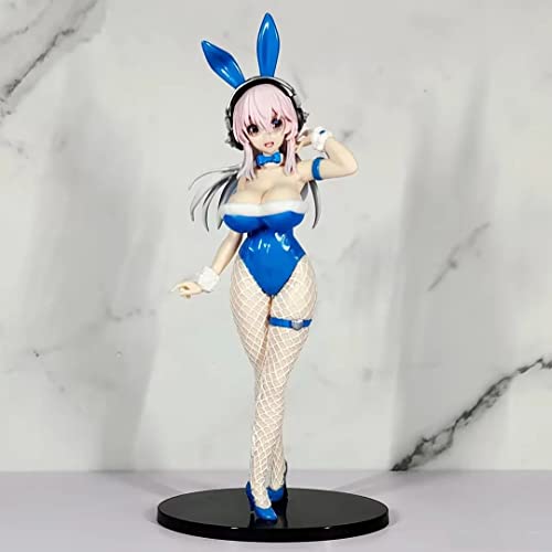 COCOMUSCLES Super Sonico - Blue Bunny Ver. - Vêtements Amovibles - Figurine Complète - Figurine Anime ECCHI - Collection Anime Girl - Figurine PVC 30cm/11.8inches