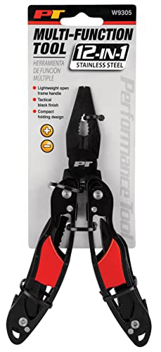 Image of Performance Tool W9305 Black Stainless steel 12-in-1 Multi Tool (Shipped as 1 Multi Tool, not a pack)