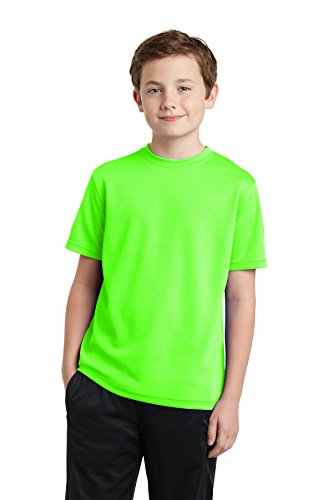 Sport-Tek Youth Posicharge Racermesh Tee Xs Neon Green #TOP3