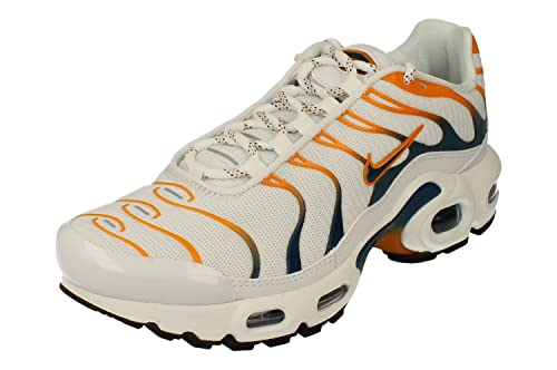 Nike Air Max Plus GS Running Trainers DV7083 Sneakers Shoes (UK 3 US 3.5Y EU 35.5, White Marina Kumquat Black 100)