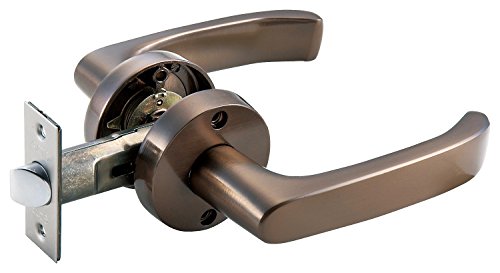 マツ六 取り替え簡単 ドアロック GATE MJレバー空錠 ブラウン色 10734