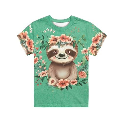 Image of JEOCODY Boys Girls Graphic Tees Funny 3D Printed Short Sleeve T-Shirts 3-16T