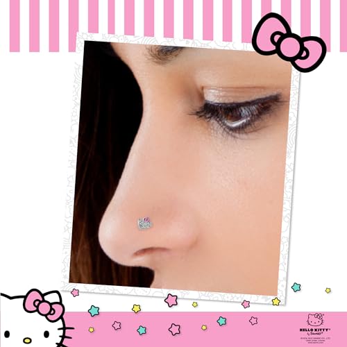 Hello Kitty Nose Rings 20g Stainless Steel L-Shape Kawaii Cute Nose Stud Officially Licensed Sanrio2