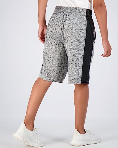 Image of Real Essentials 5 Pack: Boys' Dry Fit Basketball Shorts for Youth Kids Teens - Athletic Running Soccer Sports with Pockets