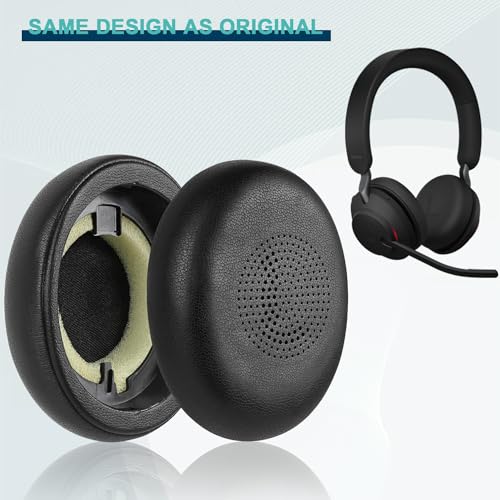 Almohadillas de repuesto para auriculares Jabra Evolve2 65 (65MS 65UC USB) / Evolve2 40 (40UC 40MS USB) / Elite 45h, cojines para orejas, fundas para auriculares (Negro) miniatura 5