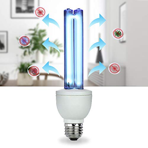 UV Light with Ozone UVC Light Bulb E26/E27 25w Table Lamp Cleans Air