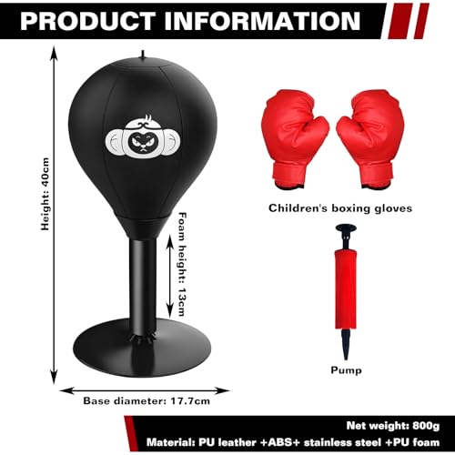 Desktop Boxsack, Büro Punchingball, Punchingball Tisch Mit Saugnäpfen, Schreibtisch Pun-Chball, Tisch Boxsack Desktop, Mini Boxsack, Desktop Punching Bag, Punching Ball Set Für Erwachsene Büro