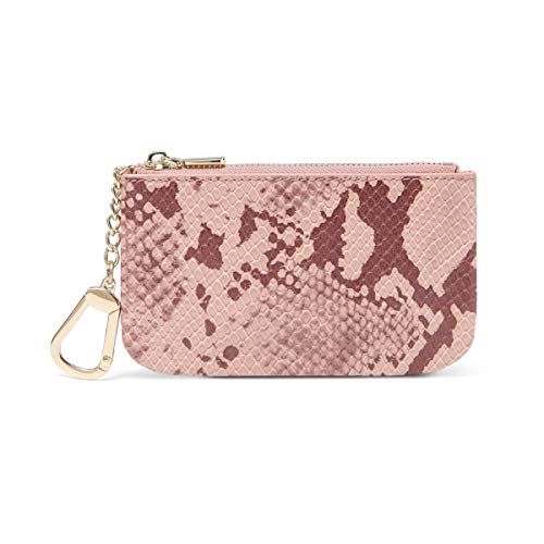 Daisy Rose Keychain Pouch & Coin Purse with Clasp, Luxury PU Vegan Leather - Blush Python Daisy Rose Keychain Pouch & Coin Purse with Clasp, Luxury PU Vegan Leather - Blush Python