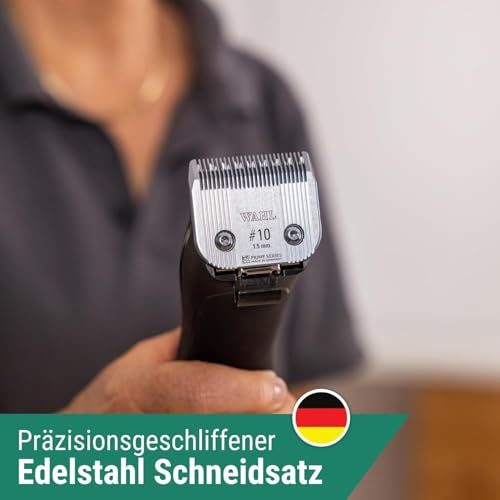 Agrarzone Edition Wahl Moser Max Go Hundeschermaschine mit Aufsteckkamm-Set - Kraftvolle Akku Schermaschine Hund & Katze - 180min Akkulaufzeit - Langhaar Hundehaarschneidemaschine MaxGo