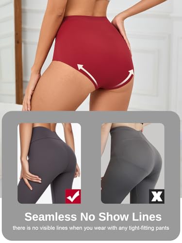 Womens Seamless Underwear High Waisted Full Coverage Briefs No Show Soft Breathable Panties 6 Pack4