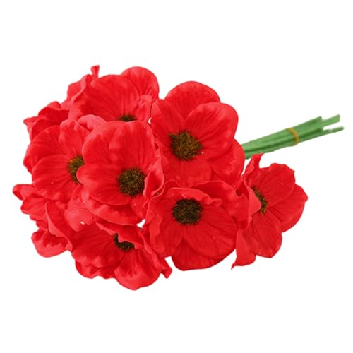 Coquelicots fleurs artificielles réutilisables pour un décor de mariage sans entretien permanent. - 5