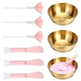 9 Pcs Facial Bowls and Brush Set Esthetician Facial Bowls Spatula and Fan Brush Mask Mixing Kit SPA Cosmetic Tool for Women Home Beauty Salon