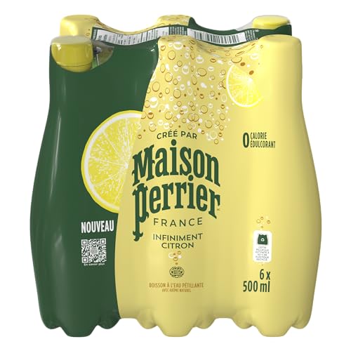 Eau pétillante Maison Perrier, citron éternel, 6 bouteilles 500 ml